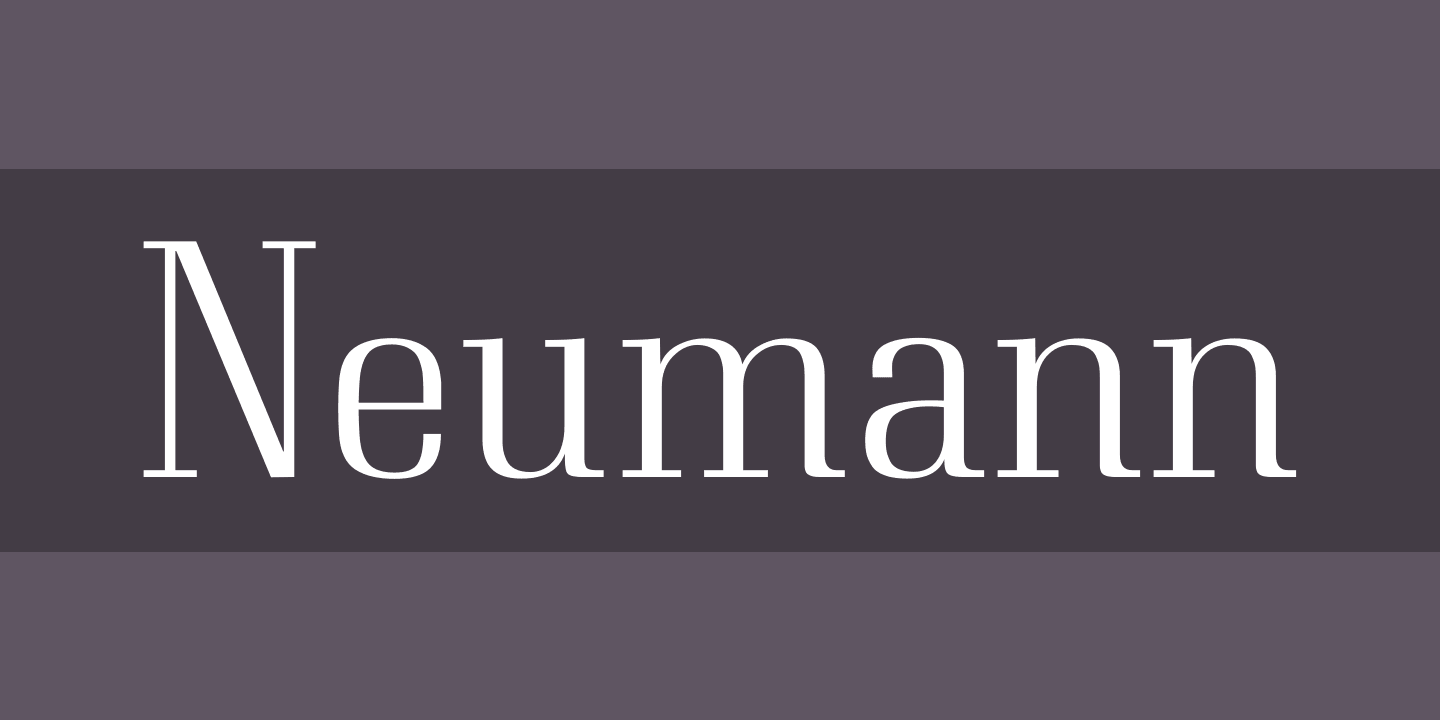 Neumann Regular Font preview